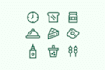 design a 4 simple food and beverage line icons