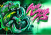 do abstract art, graffiti, illustration, and expressionism