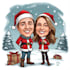 draw unique christmas cartoon caricature