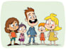 draw a cartoon characters in a funny sketch