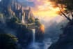 design fantasy background, landscape art