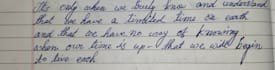 handwrite notes and letters