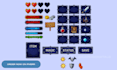 make custom pixel art UI elements, icons, and hud assets