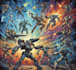 draw mecha, robot, sci fi concept art