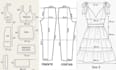 draw sewing pattern with grading and marking digital textile clothing pattern