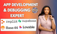 build, replit ai, replit, vibe coding, lovable base44 replit debugging
