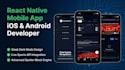 develop a custom react native mobile app for ios and android