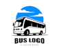 design a modern bus service logo with express delivery