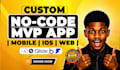 build custom no code app glide, bubble io, adalo, flutter mobile app development