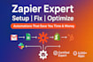 setup fix and optimize zapier automation and app integrations