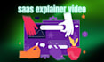 create animated saas demo video, saas explainer video with voice