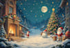 draw design christmas card, greeting card
