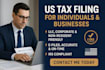 do US tax filing, US tax returns, llc tax, business tax, corporate tax filings