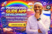 build a professional glide app for business dashboard, booking, and automation