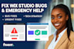 fix wix studio bugs and provide urgent website help
