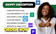 setup shopify subscription recharge kaching joy  loop seal appstle subi recurpay