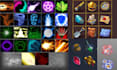 create 2d game art, fantasy icons,props, game UI, full game assets for rpg, moba