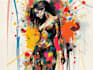 design abstract digital collage art, photo collage