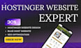 create hostinger website, hostinger website design and web hosting