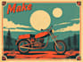 make vintage retro poster illustration