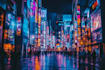 draw sci fi , cyberpunk, fantasy science fiction city