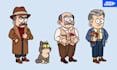 draw a cute custom cartoon character with emotions or poses