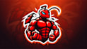 create aggressive red ant mascot logo within 12 hours