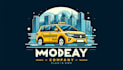 make modern taxi car logo with satisfaction guaranteed