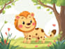 create flat animal cartoon illustration