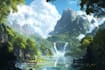 paint fantasy landscape illustrations