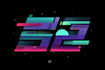 design typeface or typography cyberpunk, futuristic logo