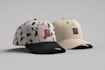 design a hat and cap with tech pack with mockup