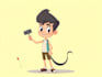 create flat vector illustration or cartoon character