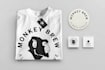 make unique crazy monkey and gaming logo