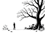 draw simple black and white illustration