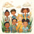 do hand drawn watercolor illustrations and children