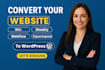 convert webflow, weebly, wix, shopify, and squarespace to wordpress sites