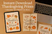 design festive thanksgiving printable wall art for your home decor