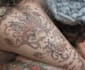 create sleeve tattoo design in geometric style
