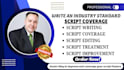 write an industry standard script coverage