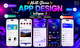 create modern mobile app UI and website UX design in figma