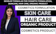develop formulas for cosmetic formulation, skincare, hair care, organic product