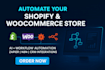 build smart shopify woocommerce workflow using make, zapier, and n8n integration