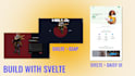 create svelte and sveltekit web app with stunning UI