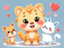 draw animals cartoon illustration