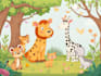 create animals cartoon illustration