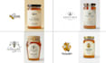 design honey bee logo and label packaging