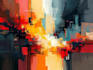create modern abstract digital art paintings