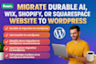 durable ai website redesign wix squarespace to wordpress seo durable ai expert