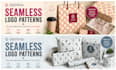 design a seamless all over logo pattern for your brand